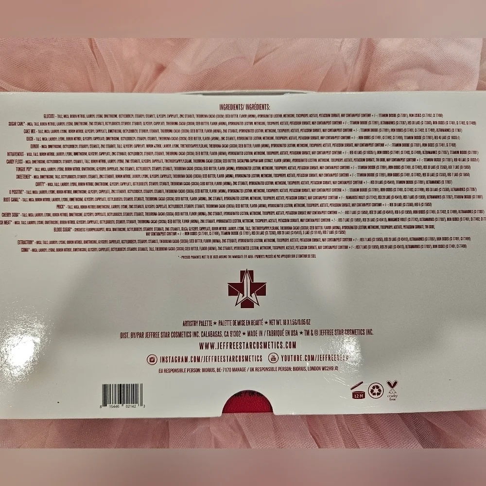 NEW Jeffree Star Blood Sugar Eyeshadow Palette + Lipstick Makeup Bundle